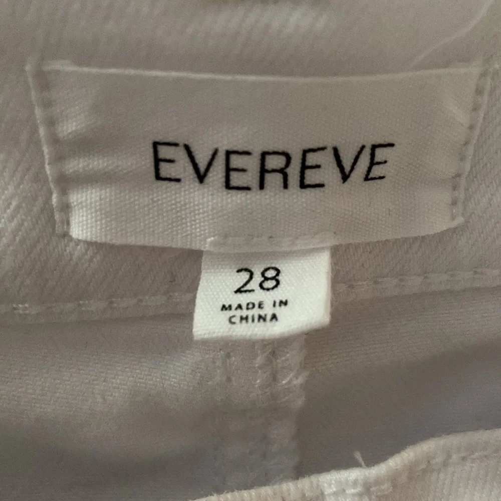 Evereve The Ever Wide Leg with Seam Detail, Size 28, White, Like New